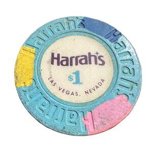 Harrahs‎ Casino Chip Las Vegas Nevada Gambling Token 1992 Poker Chip
